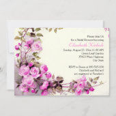  romantisch roze rozen bruiloft vrijgezellenfeest kaart (Voorkant)