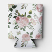 Romantisch roze rozen floreel patroonkatoen shabby blikjeskoeler (Voorkant)