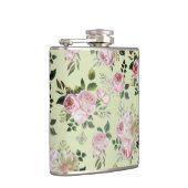 Romantisch roze rozen floreel patroonkatoen shabby heupfles (Rechts)