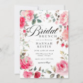 Romantisch Roze Rozen Tuin Vrijgezellenfeest Brunc Kaart (Voorkant)