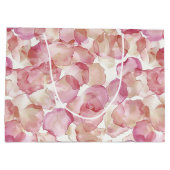 Romantisch Roze Rozenblaadjes Bloemen Vrijgezellen Groot Cadeauzakje (Achterkant)