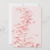 Romantisch Roze Rozenblaadjes Bloemen Vrijgezellen Kaart (Achterkant)