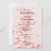 Romantisch Roze Rozenblaadjes Bloemen Vrijgezellen Kaart (Voorkant)