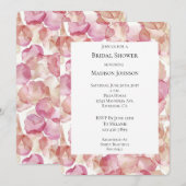 Romantisch Roze Rozenblaadjes Bloemen Vrijgezellen Kaart (Voorkant / Achterkant)