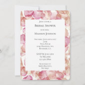 Romantisch Roze Rozenblaadjes Bloemen Vrijgezellen Kaart (Voorkant)