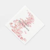 Romantisch Roze Rozenblaadjes Bloemen Vrijgezellen Servet (Hoek)