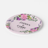 Romantisch Roze Violet Bloemen Zomer Boeket Papieren Bordje (Gekanteld)
