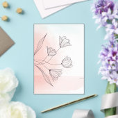 Romantisch Roze Waterverf Bloemen Acryl Elegant Acryl Uitnodigingen (Insitu (Huwelijk))