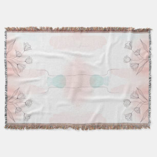 Romantisch Roze Waterverf Bloemen Dopp Kit – Elega Deken