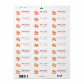 Romantisch Roze Waterverf Bloemmotief Etiket (Full Sheet)