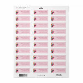 Romantisch Roze Waterverf Bloemmotief Etiket (Full Sheet)