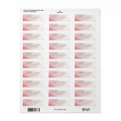 Romantisch Roze Waterverf Etiket (Full Sheet)