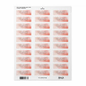 Romantisch Roze Waterverf Etiket (Full Sheet)