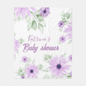 Romantisch Roze Waterverf Floral Baby shower Fleec Fleece Deken (Voorkant)