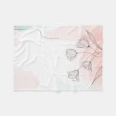 Romantisch Roze Waterverf Floral Elegant huis Fleece Deken (Voorkant (Horizontaal))