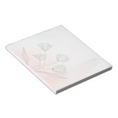 Romantisch Roze Waterverf Floral Notitieblok – Ele (Schuin)
