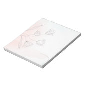 Romantisch Roze Waterverf Floral Notitieblok – Ele (Linkerzijde)