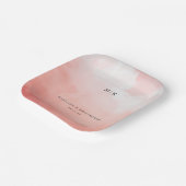Romantisch roze waterverf papieren bordje (Gebogen)