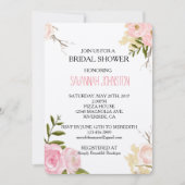 Romantisch Roze Waterverf Tuin vrijgezellenfeest Kaart (Voorkant)