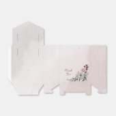 romantisch roze, wit en kaneel roos bruiloft bedankdoosjes (Uitgevouwen)