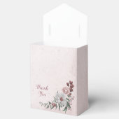 romantisch roze, wit en kaneel roos bruiloft bedankdoosjes (Geopend)