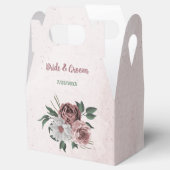 romantisch roze, wit en kaneel roos bruiloft bedankdoosjes (Geopend)