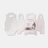 romantisch roze, wit en kaneel roos bruiloft bedankdoosjes (Uitgevouwen)