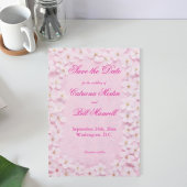 Romantisch Roze & Wit Save The Date Kaart