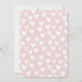 Romantisch Roze Witte Harten Trouwen Kaart (Achterkant)