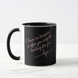 Romantisch roze & zwart cadeau voor hem of haar mok