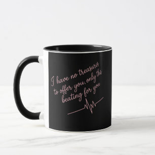 Romantisch roze & zwart cadeau voor hem of haar mok