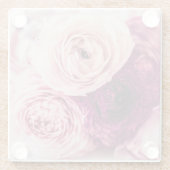 Romantisch rozen boeket:  branding. glazen onderzetter (Achterkant)