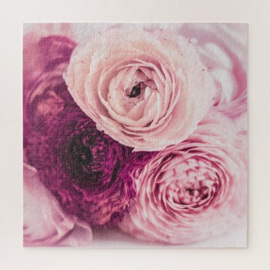 Romantisch rozen boeket:  branding. legpuzzel (Verticaal)