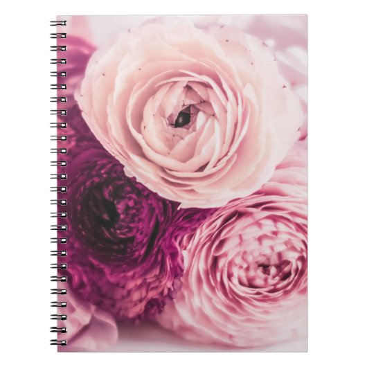 Romantisch rozen boeket: branding. notitieboek (Voorkant)