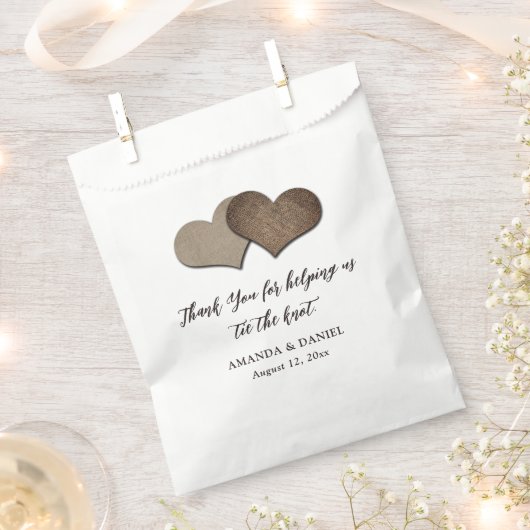 Romantisch Rustic Land Dank je huwelijk Bedankzakje (Geknipt)