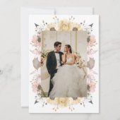 Romantisch Rustiek Bloemen Neutrale Foto Huwelijk  Save The Date (Achterkant)