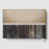 Romantisch Rustiek Country Wood Mr & Mrs Wedding Gastenboek (Achterkant)