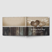Romantisch Rustiek Country Wood Mr & Mrs Wedding Gastenboek (Volledig)