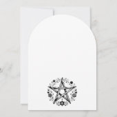 Romantisch Rustiek Hout Ster Bloemen Huwelijk Kaart (Achterkant)