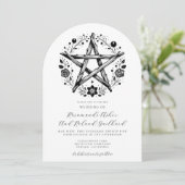 Romantisch Rustiek Hout Ster Bloemen Huwelijk Kaart (Staand voorkant)