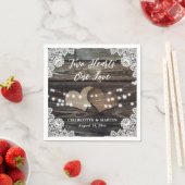 Romantisch rustiek land bruiloft servet (Insitu)