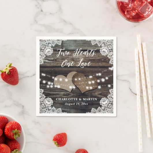 Romantisch rustiek land bruiloft servet (Insitu)