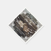 Romantisch rustiek land bruiloft servet (Hoek)