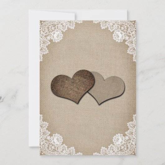 Romantisch Rustiek Land Shabby Chic Huwelijk Save The Date (Achterkant)