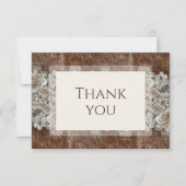 Romantisch Rustiek Western Country Leather and Lac Bedankkaart (Voorkant)