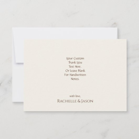 Romantisch Rustiek Western Country Leather and Lac Bedankkaart (Achterkant)