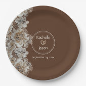 Romantisch Rustiek Western Country Leather and Lac Papieren Bordje (Voorkant)