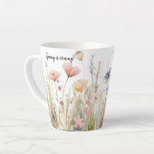 Romantisch, rustiek, wilde bloem motief latte mok (Linkerhoek)