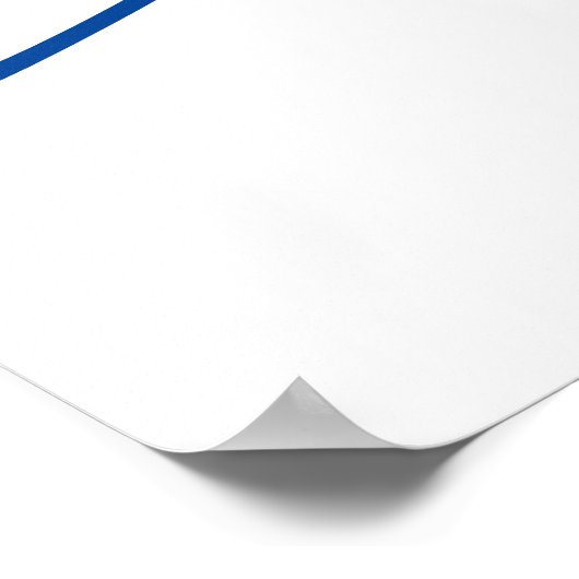 Romantisch saffierblauw privé-evenement poster (Hoek)