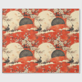 Romantisch Sakura Kimono Koppelpatroon (1) Cadeaupapier (Vlak)